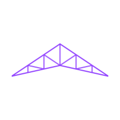 Buildings Trusses Howe Double Scissors Line Tracing Svg Vector, Free Vectors File